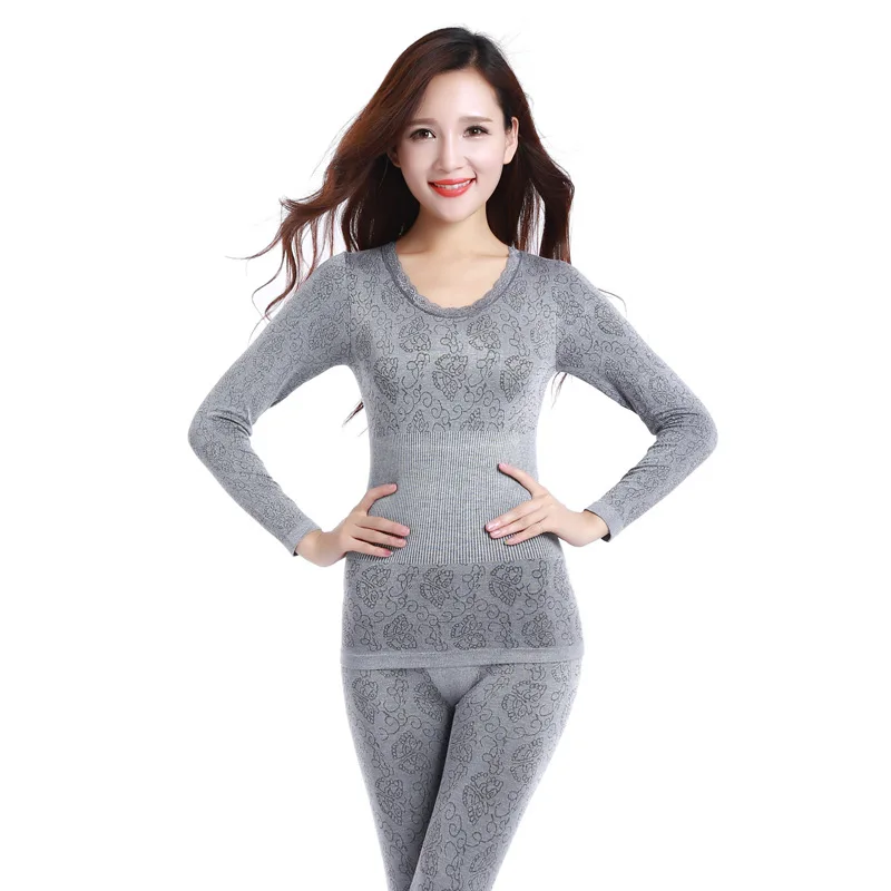 Fanceey Lace Shirt Thermal Underwear Women Seamless Long Johns Women Thermal Clothing Sexy Ladies Clothes Winter Thermal Suit image 4
