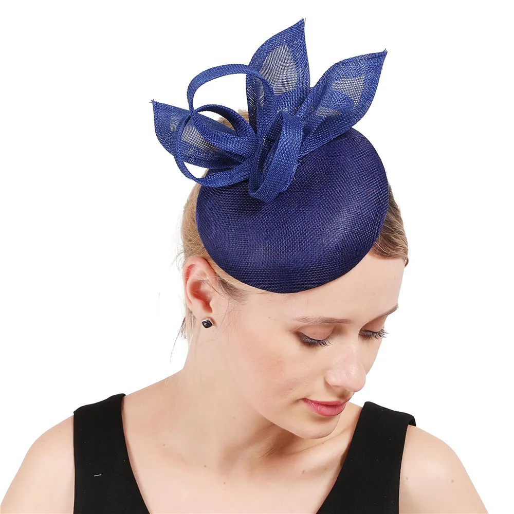 Lila Nachahmung Sinamay Fascinator Kopf bedeckung für Kentucky Derby Kirche Hochzeits feier Rennen Frauen Braut ereignis Anlass Hut – Detail 7