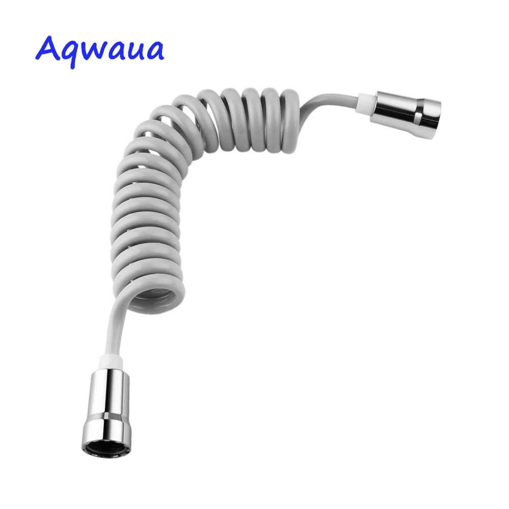 Aqwaua PVC Bidet Hose Grey Flexible Shower Hose 2m Telephone Line Hose for Toilet Bidet Sprayer Accessories for Bathroom