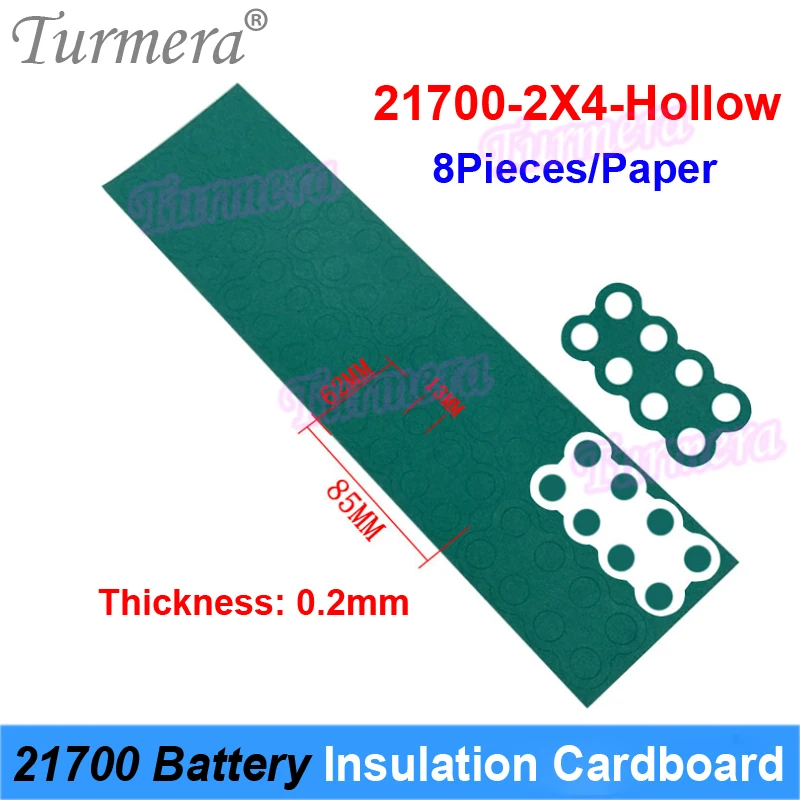 Turmera 21700 batería de litio Auto adhesivo pegatina hueco de cartón de papel de 1X 2X 3X 4X 5X 2X3 2X4 en E-bicicleta DIY Pack de batería