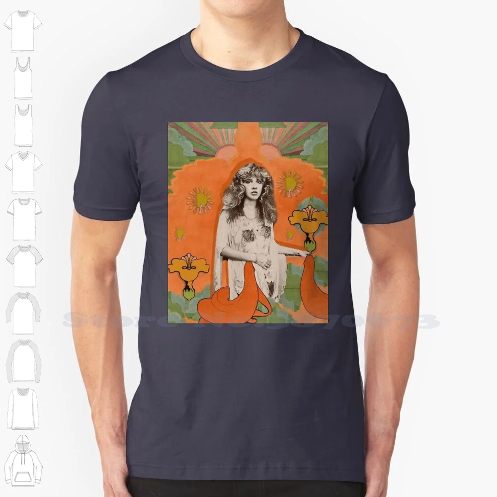 Stevie-Fletwood 100% Cotton T-Shirt Stevie Nicks Nix Music 1970S 1960S 1980S Vintage Classic The Who Lana Del Rey