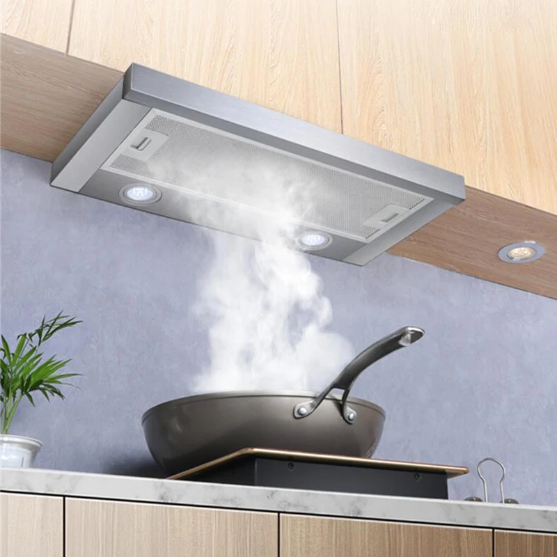 Vali Kéo Phạm Vi Hood Hút Bếp Thoát Khí Hood Nhỏ Hai Động Cơ Nhà Cực Chất Thép Không Gỉ Châu Âu phong Cách Phạm Vi Hood