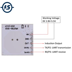 MG5850 Radar Sensor Module Microwave Intelligent Detection Of Human Body Movement 5.8G Low Power Doppler Sensor