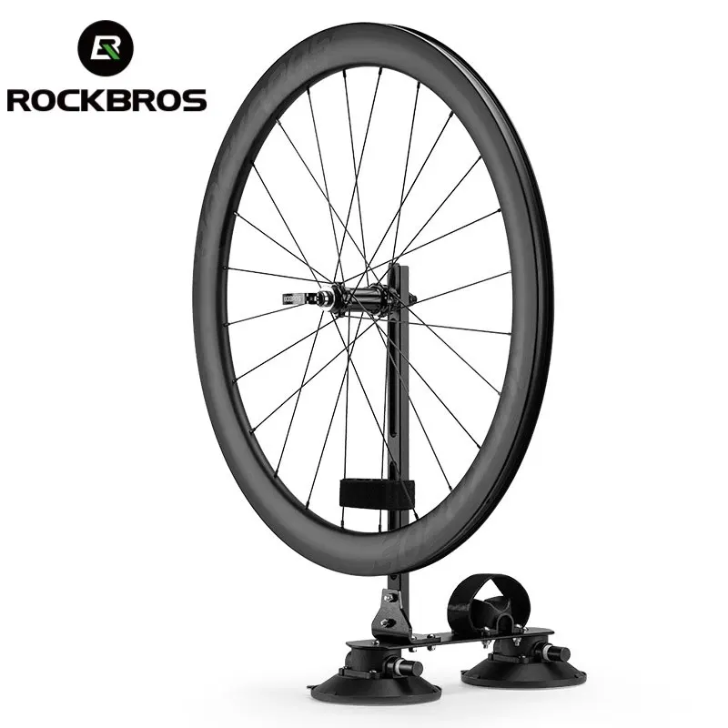 ROCKBROS Suction Cup Wheel Frame Bike Carrier Car Rack Quick Hub Install MTB Road Bike Universal Travel Wheel Frame