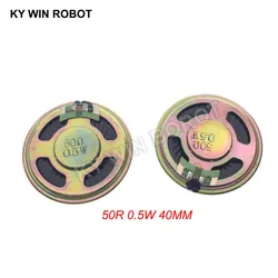 2pcs/lot New Ultra-thin Mini speaker 50 ohms 0.5 watt 0.5W 50R speaker Diameter 40MM 4CM thickness 5MM