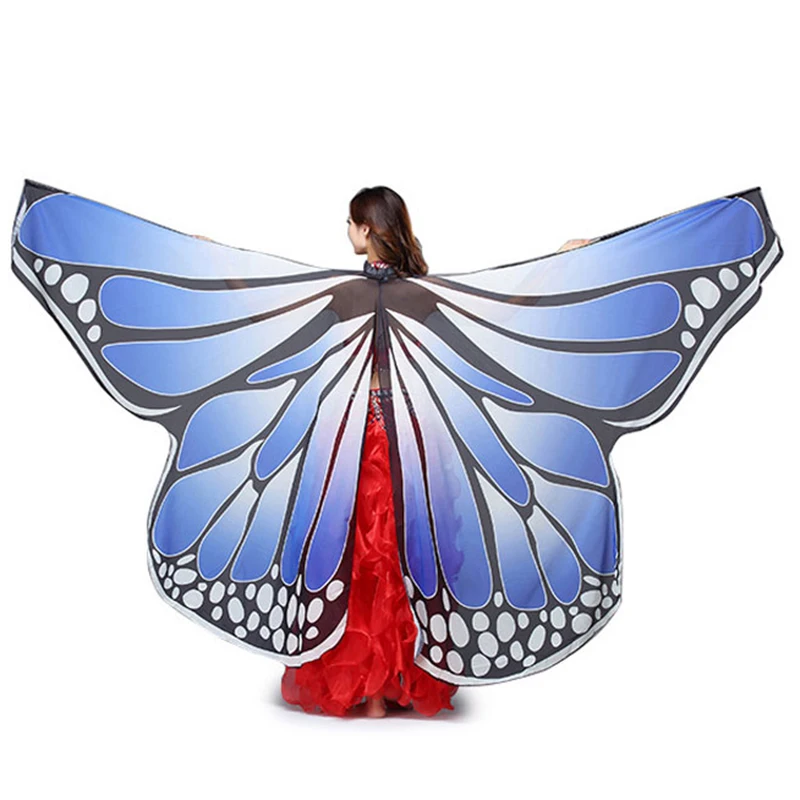 Creative Orange Rainbow Butterfly Belly Dance Isis Wings Bellydance Costumes Accessory Stage Play Club Performance Props Wing