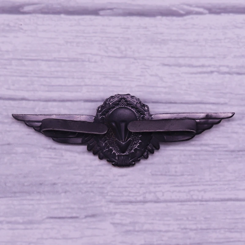 2021 German Parachutist Foreign Jump Wings badge brooch Paratrooper lapel pin Bronze view 2