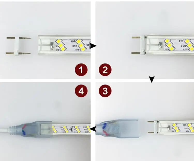 Imagem -05 - Segurança Brilhante Alta 1m 2m 3m 5m 10m 15m 20m 50m 180 v da Luz de Tira do Diodo Emissor de Luz de 2835 Leds m Smd 220v 230v Luzes Conduzidas Impermeáveis Brancas Quentes