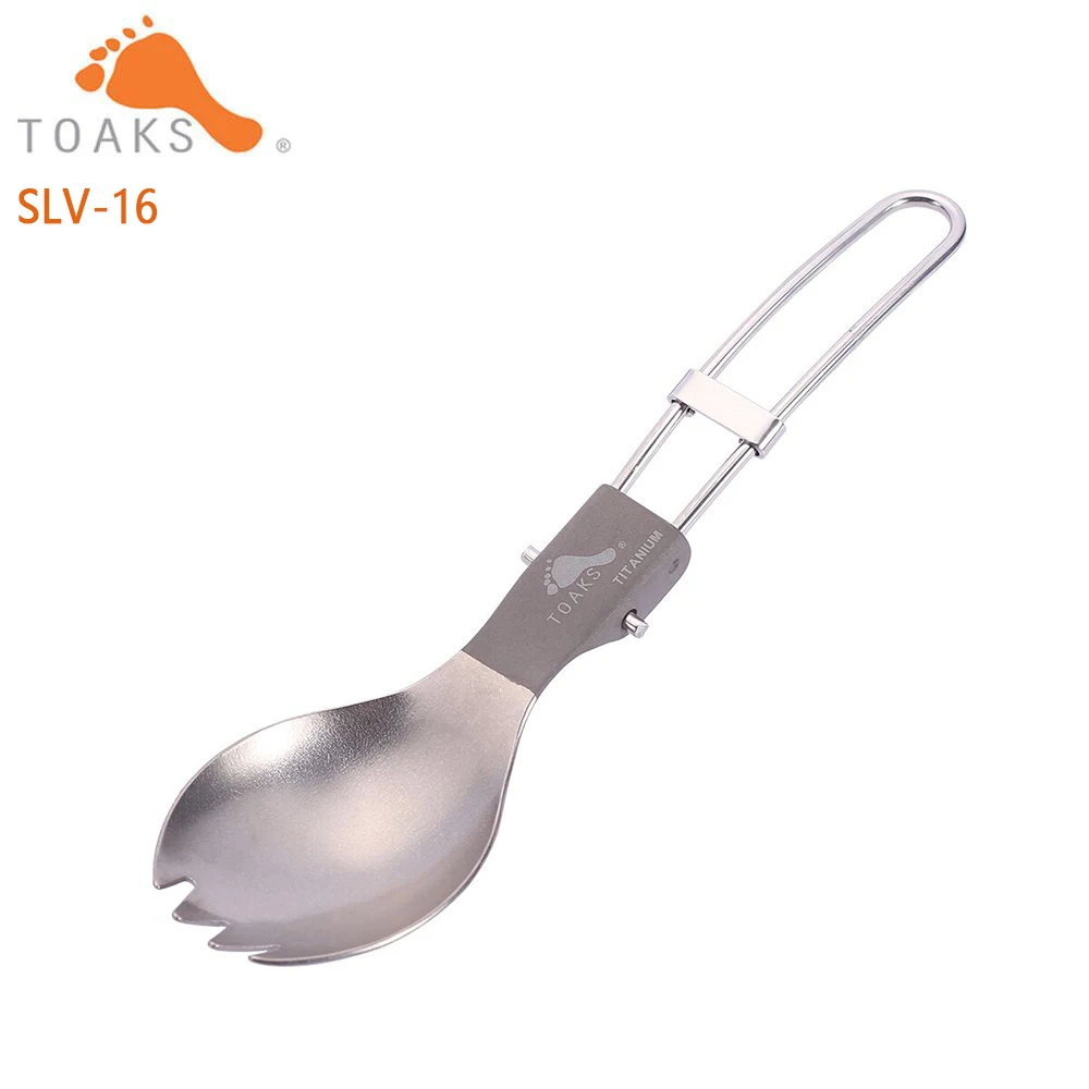 TOAKS Titanium Folding Spork Spoon Outdoor Picnic Household Dual-Use Tableware 152mm 18g