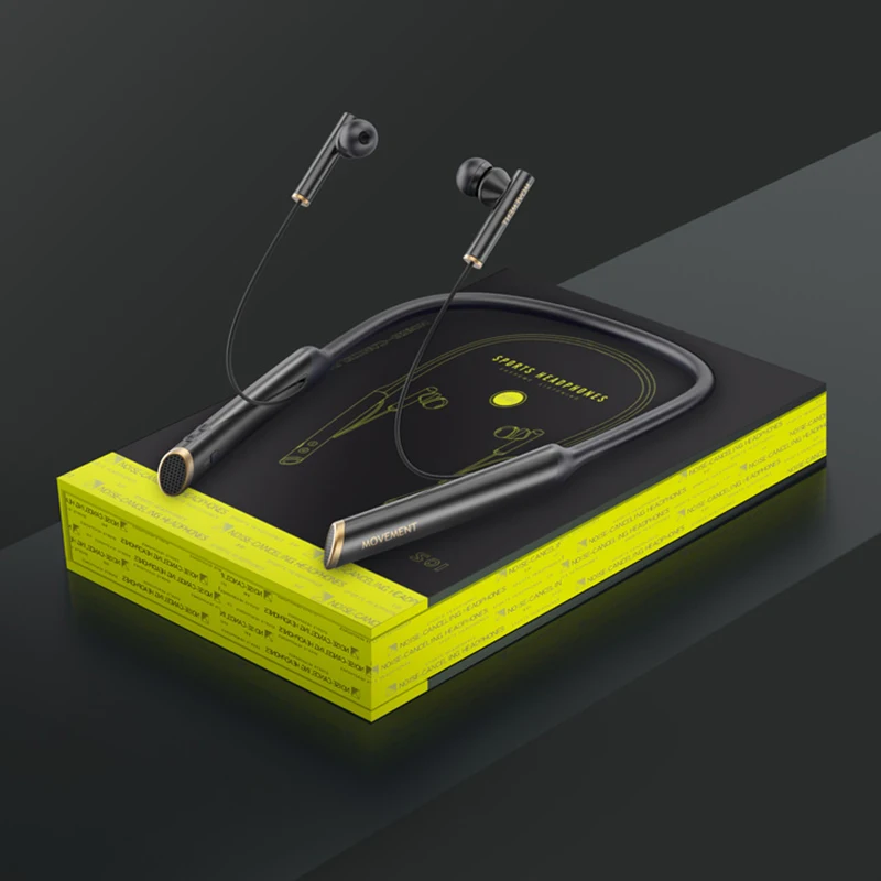 S01 Bluetooth 5.1 cuffie ANC cuffie senza fili con archetto da collo in esecuzione auricolari con cancellazione attiva del rumore cuffie da gioco per lo Sport