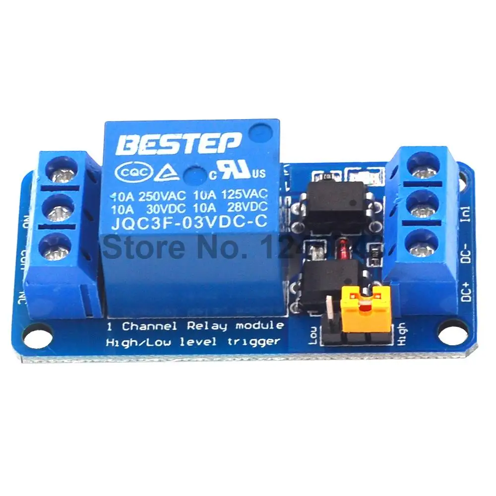 3.3V 5V 12V 24V 1 Channel Relay Module High and low Level Trigger Dual Optocoupler Isolation Relay Module Board