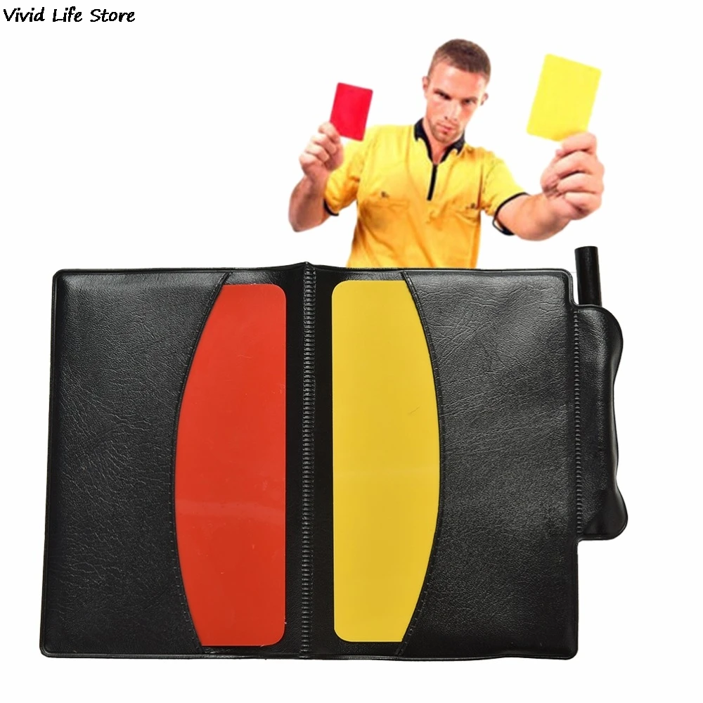 

Soccer Referee Red Yellow Card Pencil Sports Notebook Personalized Sport Match Soccer Sheet Set Note Notebook