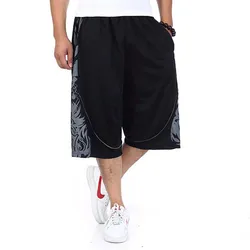 Summer Streetwear Men Short Hip Hop Harem Boardshorts American Fashion Loose Baggy Exercise Shorts Elastic Waist Plus Size