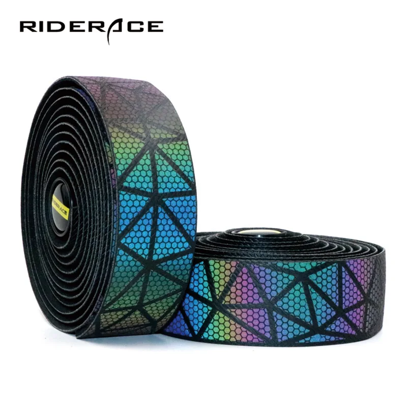 Road Bicycle Handlebar Tape Light Change Reflective Bike Bar Tape Anti-Vibration Racing Wrap EVA PU For Cycling Bike Tapes