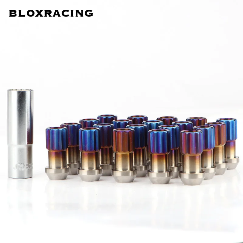 4/10 / 20PCS GR5 titanium alloy forged car tire accessories wheel lug nuts / anti-theft nut M12 * 1.5 /M12*1.25