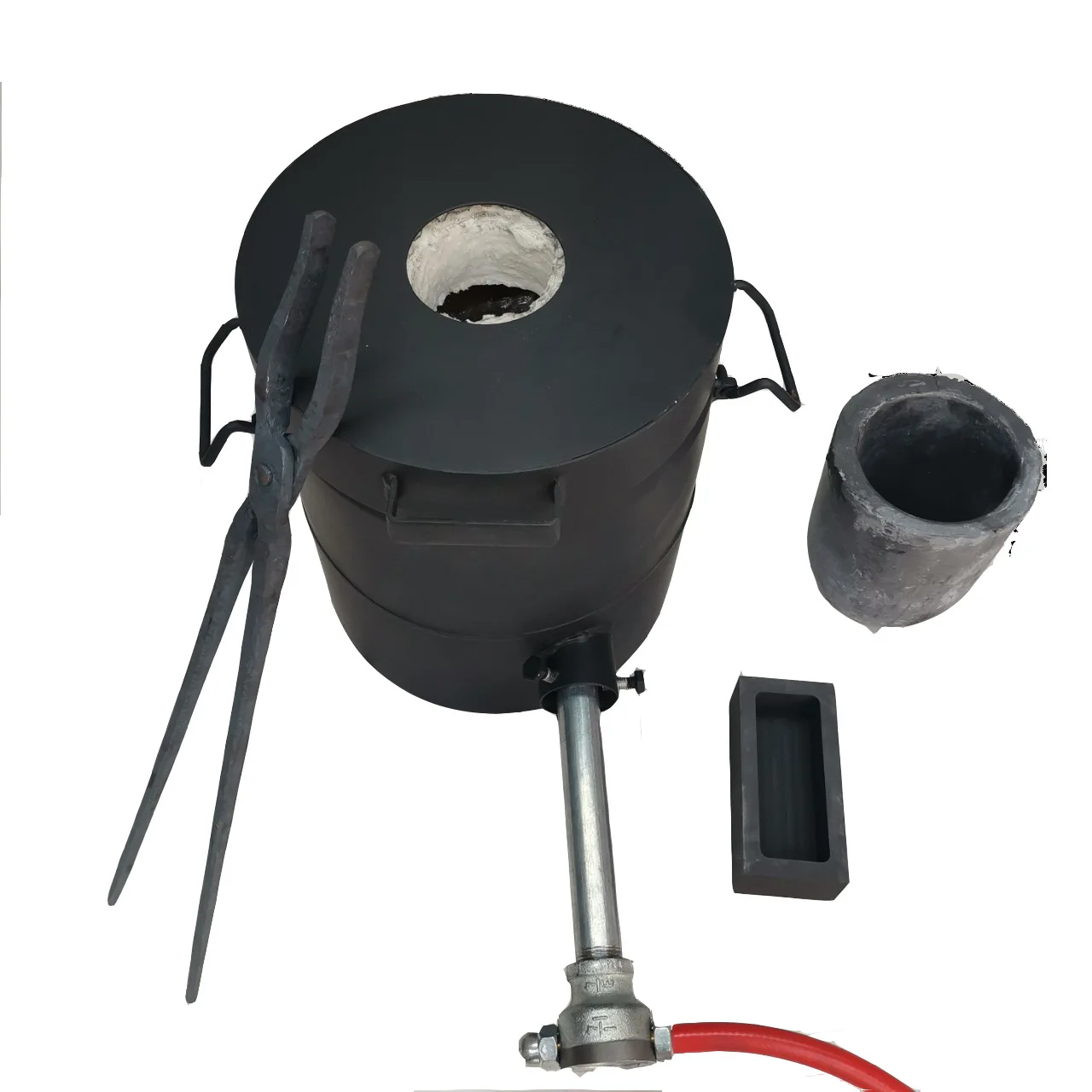 6กก.ทองเงินทองแดงทองเหลืองอลูมิเนียมเบ้าหลอมเตาไฟฉาย Melting Casting Foundry Clay Graphite Refining
