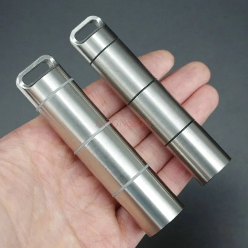 

outdoor mini pill box Stainless Steel Metal Small Medicine Box Portable Compartment Bottle Moisture Proof Seal