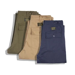 Retro Military Baker Cargo Pants Men OG-107 Pockets Tactical Pants Spring Autumn Casual Streetwear Workwear Herringbone Trousers