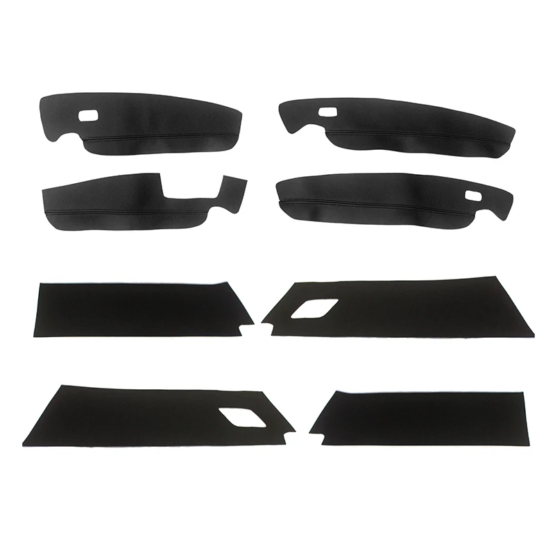 4pcs Car Microfiber Leather Interior Door Panels Guard / Door Armrest Panel Cover Sticker Trim For VW Touran 2016 2017 2018