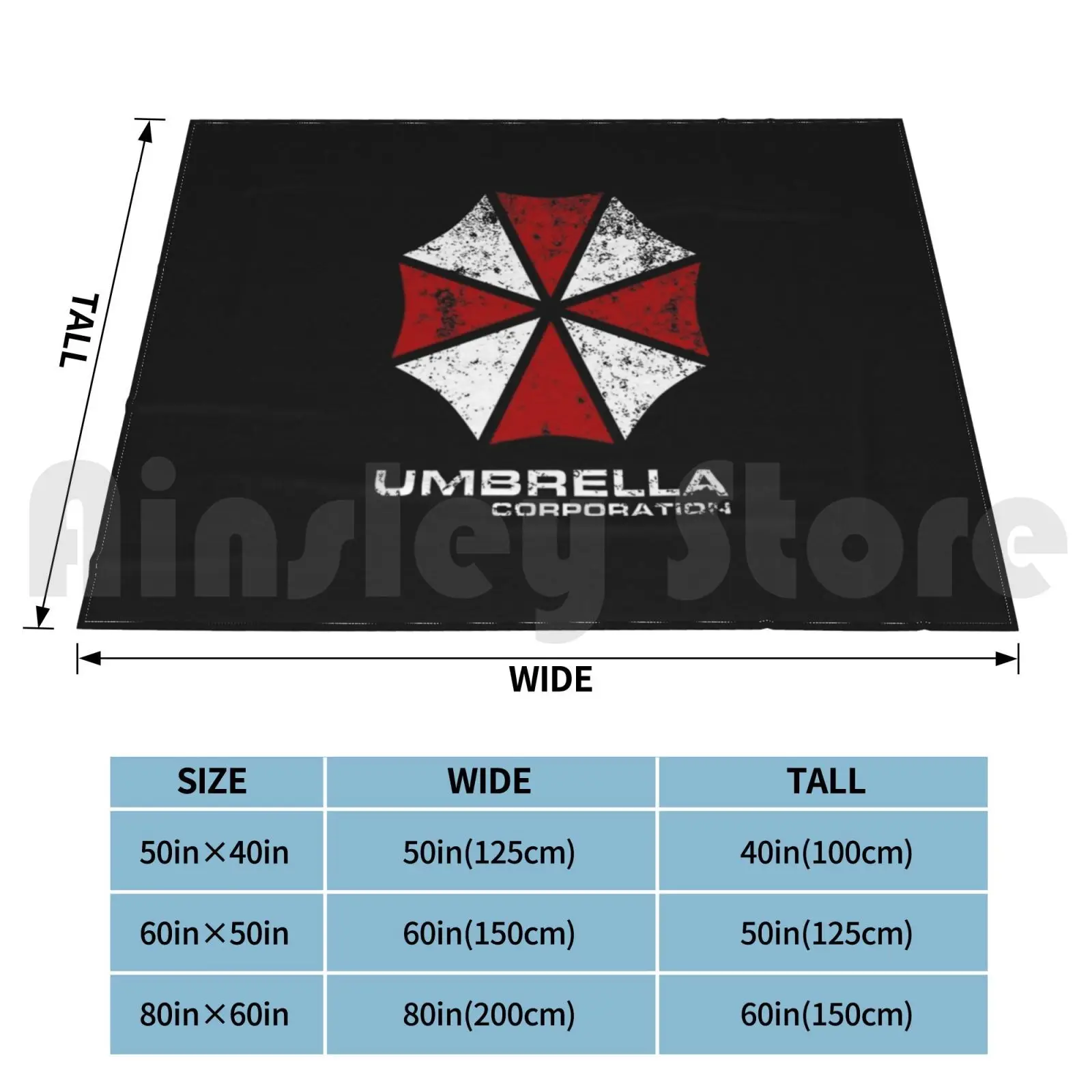 Umbrella Corporation Blanket For Sofa Bed Travel Umbrella Horror Video Game