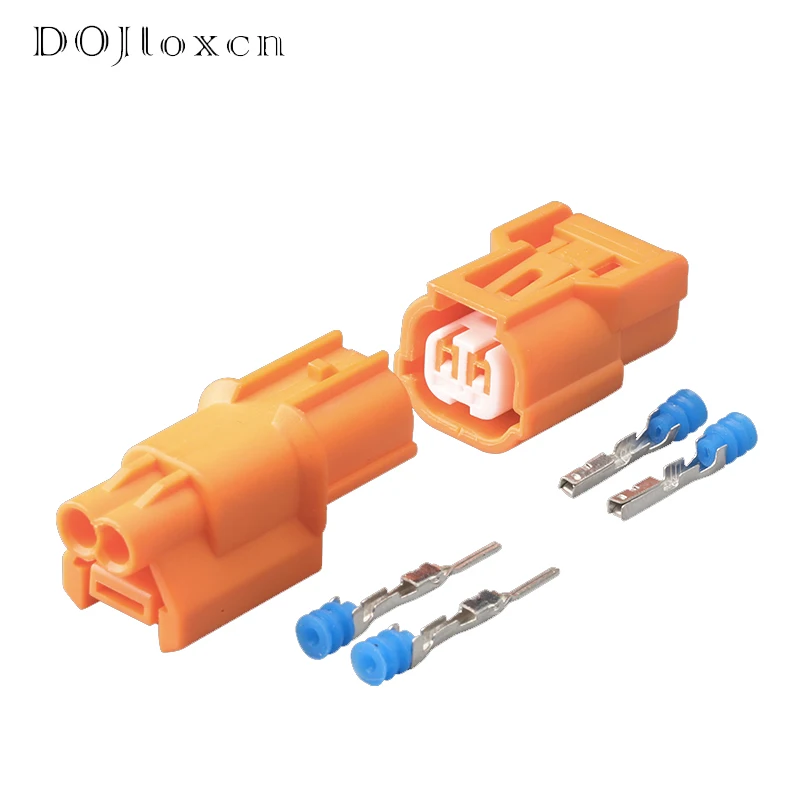 1/5/10/20/50 Sets 2 Pin Automotive Waterproof Electric Wire Harness Orange Male Female Wiring Connector Plug 6188-0590 6189-0891