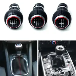 5 Gear 6 Speed Car Shift Gear Knob 12mm For Audi A3 A4 S4 B6 B7 Passat B5 3BG Passat B6 B7 CC 3C Golf 4 Mk4 Golf 5 6 Golf 7 GTI