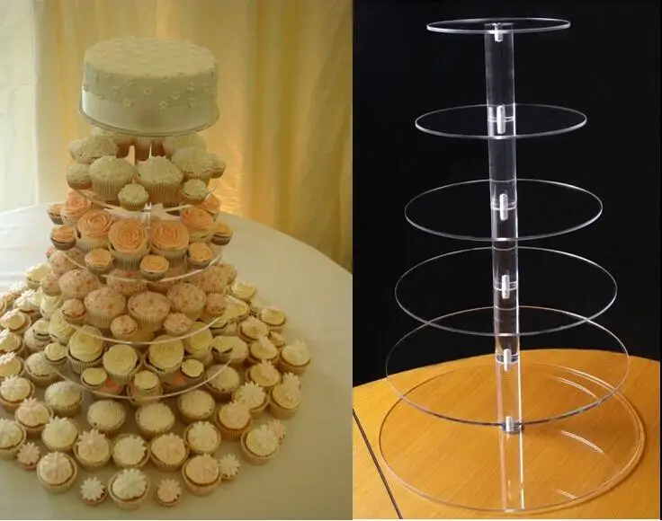 

6 tier crystal wedding cake stand Free Shipping wedding decoration