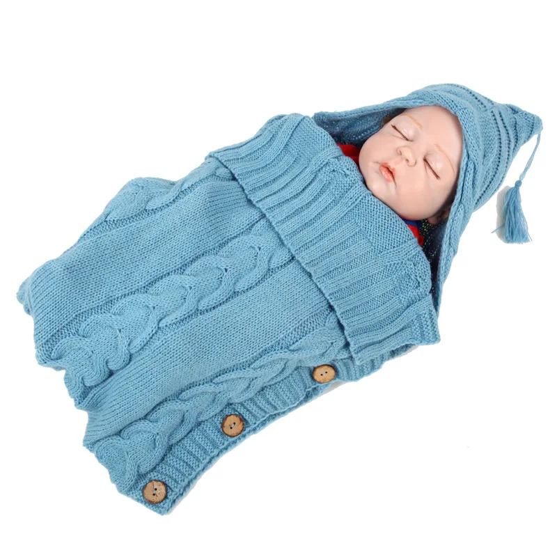 Gloriou Source Newborn Baby Winter Warm Sleeping Bags Infant Button Knit  Sleeping Bags