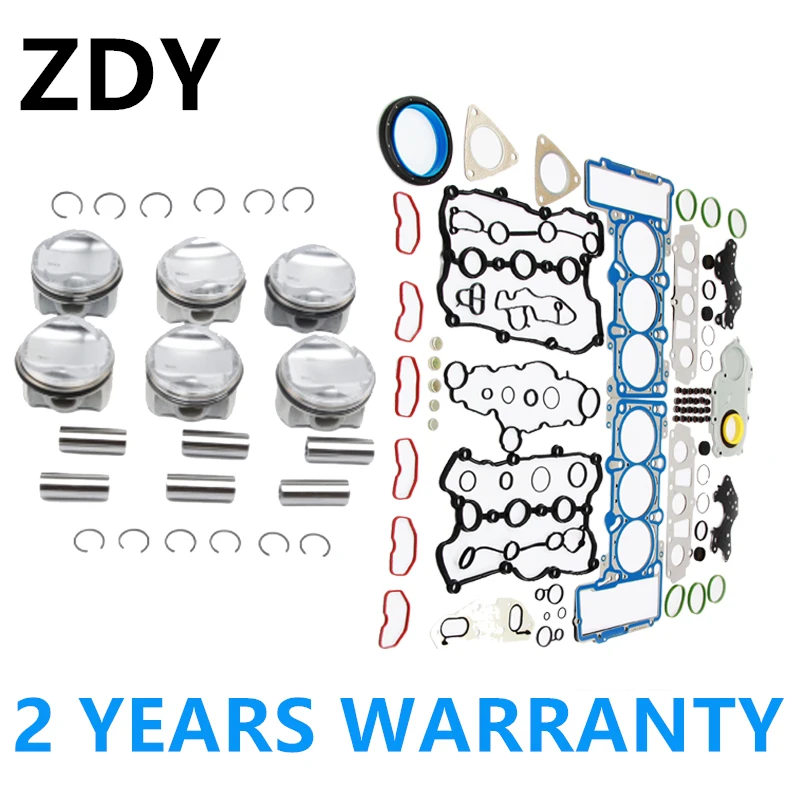 3.0T Engine Rebuild Cylinder Head Valve Gasket With Piston Set For VW Touareg For Audi A5 A6 A7 A8 Q5 Q7 06E103484P 06E103149AG