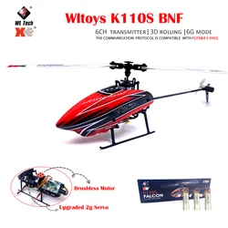 Wltoys XK K110s helikopter RC BNF 2.4G 6CH 3D 6G System bezszczotkowy silnik zdalnie sterowany Quadcopter dron zdalnie sterowany zabawki na prezenty dla dzieci