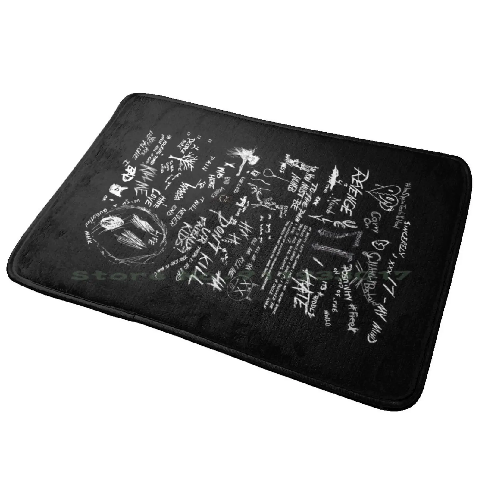 Sam And Dean's At School Entrance Door Mat Bath Mat Rug Modern Concept Mockup Style Engine Fast Road Drive Sign Speed Car Icon