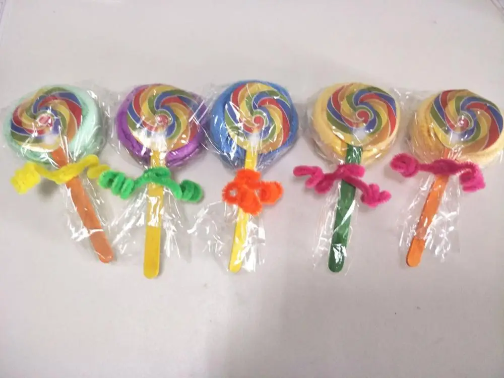 30 pieces mix colorful Mini Lollipop Shape Birthday Present Party Favor Gift Home Textile Wedding Wash Cloth Face Towel 20*20 cm