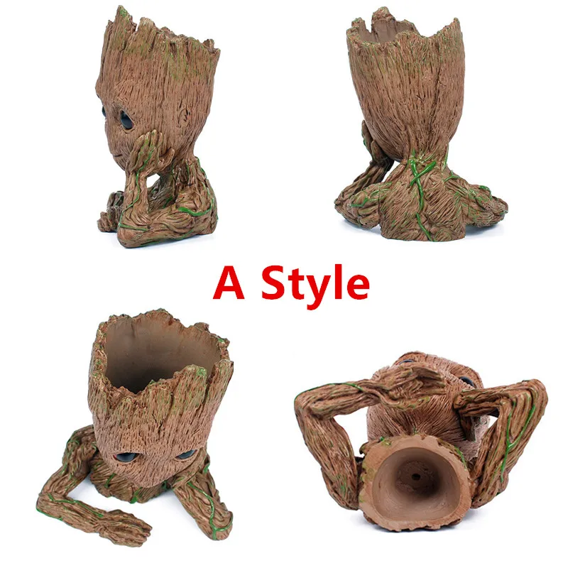 Aquarium Groot Tree Man Decoration Cartoon Action Figure Decor for Fish Tank Flower Plant Holder Pot Acuario Ornament Background