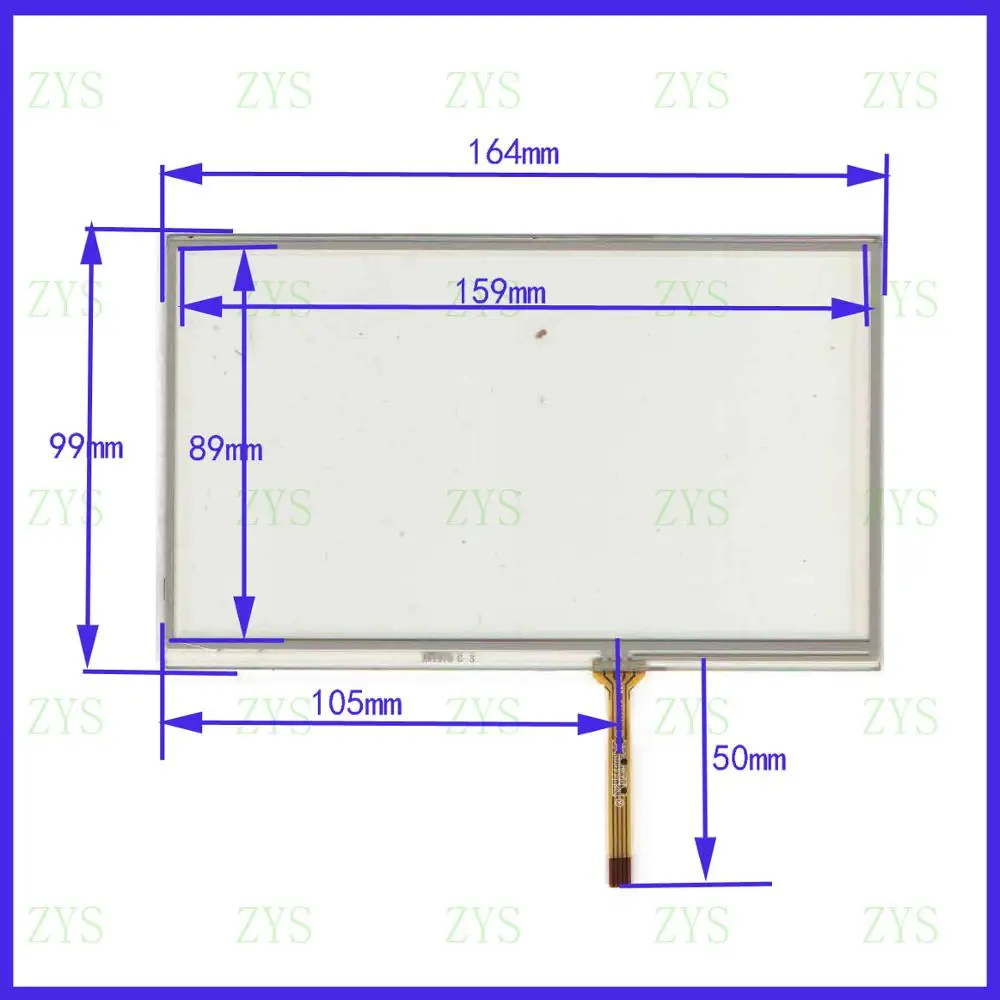 

ZhiYuSun Touch Screen XWT870 164mm*99mm 7inch glass for industry applications 164*99 for GPS XWT 870