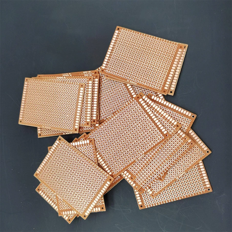 Copper Perfboard 10 PCS Paper Composite PCB Boards (5 cm x 7 cm) Universal Breadboard Single Sided Printed Circuit Board