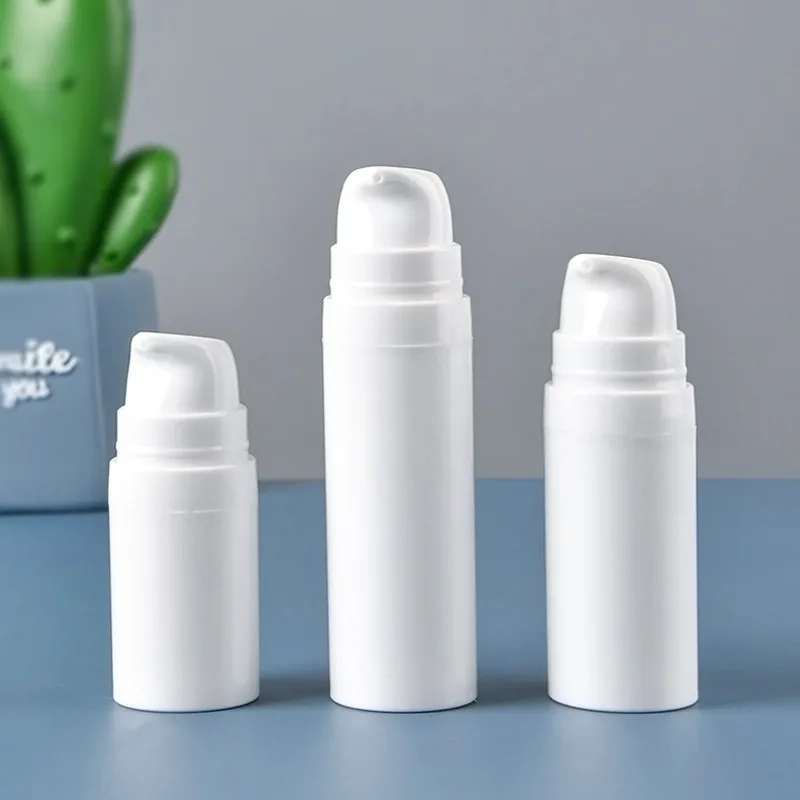 20/50 Stuks 5 Ml 10 Ml 15 Ml Lege Airless Pomp Flessen Mini Lotion Vacuüm Cosmetische containers Vrouwen Make Up Reizen Emulsie Fles