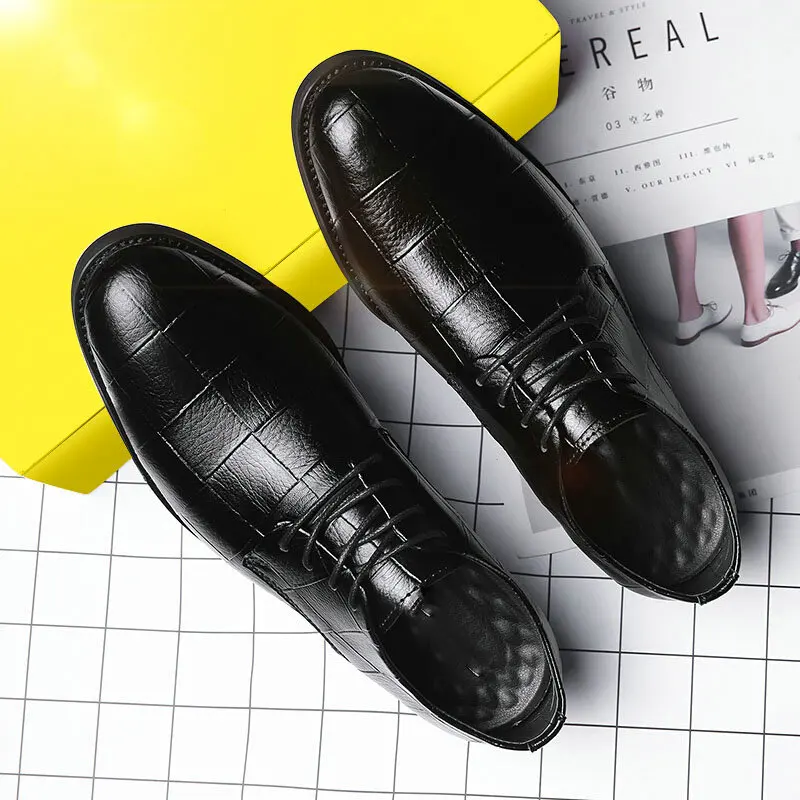 Handmade Italian Style Retro Men Leather Dress Formal Business Oxfords Shoes Men's  Party Shoes Big size 2020 uu78