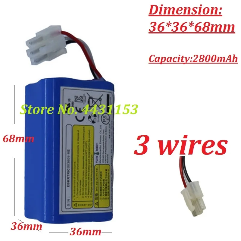 New Battery For ICLEBO ARTE YCR-M05 POP YCR-M05-P Smart YCR-M04-1 YCR-M05-10 YCR-M05-30 YCR-M05-50 Miele Scout RX1 EBKRWHCC00978