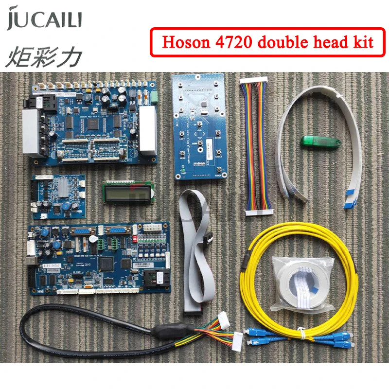 Jucaili one set Double xp600 dx5 dx7 4720 Printhead Hoson USB Board printer board kit for ECO Solvent/water based Printer