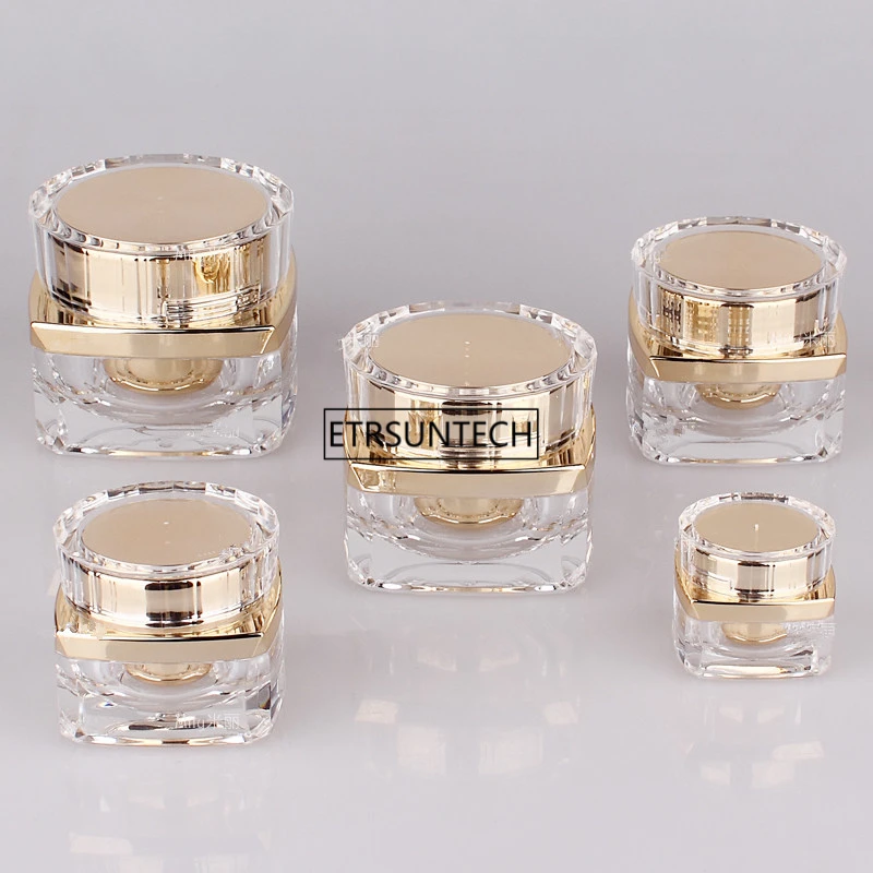 50pcs 5g 10g 20g 30g 50g Top Grade Clear Acrylic Empty Bottle jar Eye Gel Lipstick Sample Empty Cosmetic Containers