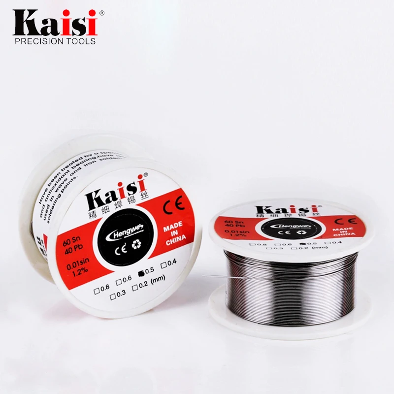 Kaisi Flux 1.2% Rosin Core Tin Lead Solder Wire Sn60 / Pb40 Soldering Supplies 0.3 / 0.4/ 0.5 / 0.6mm Optional