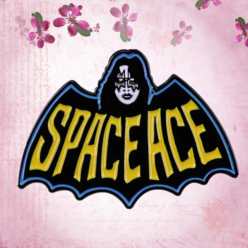 Ace Frehley Spaceman emalia Pin pocałunek zespół skała twarda muzyk broszka odznaka