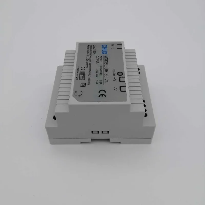 CHUX 5V 12V 18V 24V 60W Switching Power Supply Din Rail Type SMPS DR-60 AC to Dc LED Industry Power Supplies