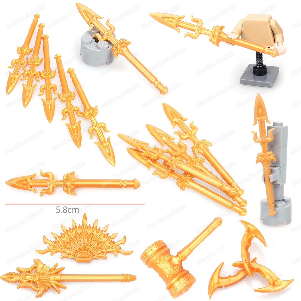 Ancient magic Deity Weapons gold Sky Guns Building Block Soul Master figures Soul skills Tear Model child Christmas gift boy Toy