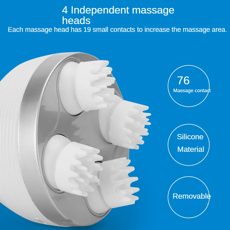 Electric Head Massage Instrument Massage Claw Scalp Kneading Massager Body Deep Massage Prevent Hair Loss Relieve Stress Health