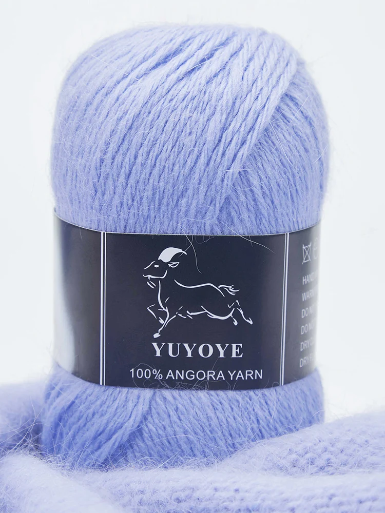 YUYOYE 100% Angora Yarn For Hand Knitting 4-Ply Warm Soft Crochet Wool Yarn Thread Knitting 50 Grams/Ball Handmade DIY Knitting