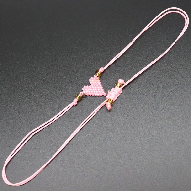 ZHONGVI Red Heart Bracelet for Girl 2021 Childs Pulseras Mujer Moda Miyuki Bracelets For Women Love Jewelry Gift Wholesale