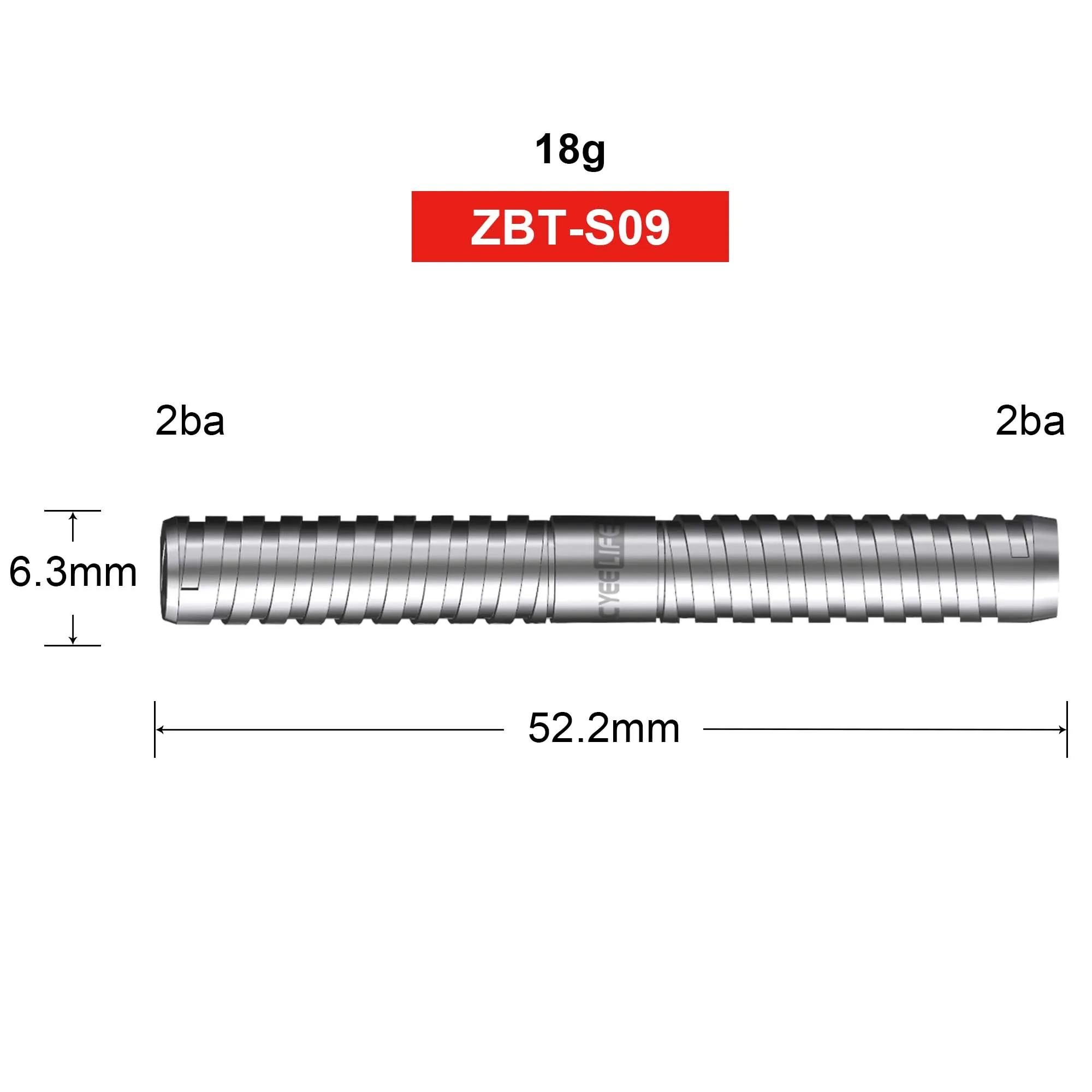 CyeeLife 18 Gram Soft Dart Barrels Tungsten 90% 3pcs For Plastic tip Dart board No Accessories