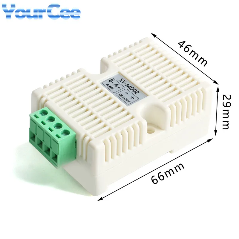 XY-MD02 Temperature and Humidity Transmitter Detection Sensor Module Modbus SHT40 Temperature Sensor RS485 Signal Analog