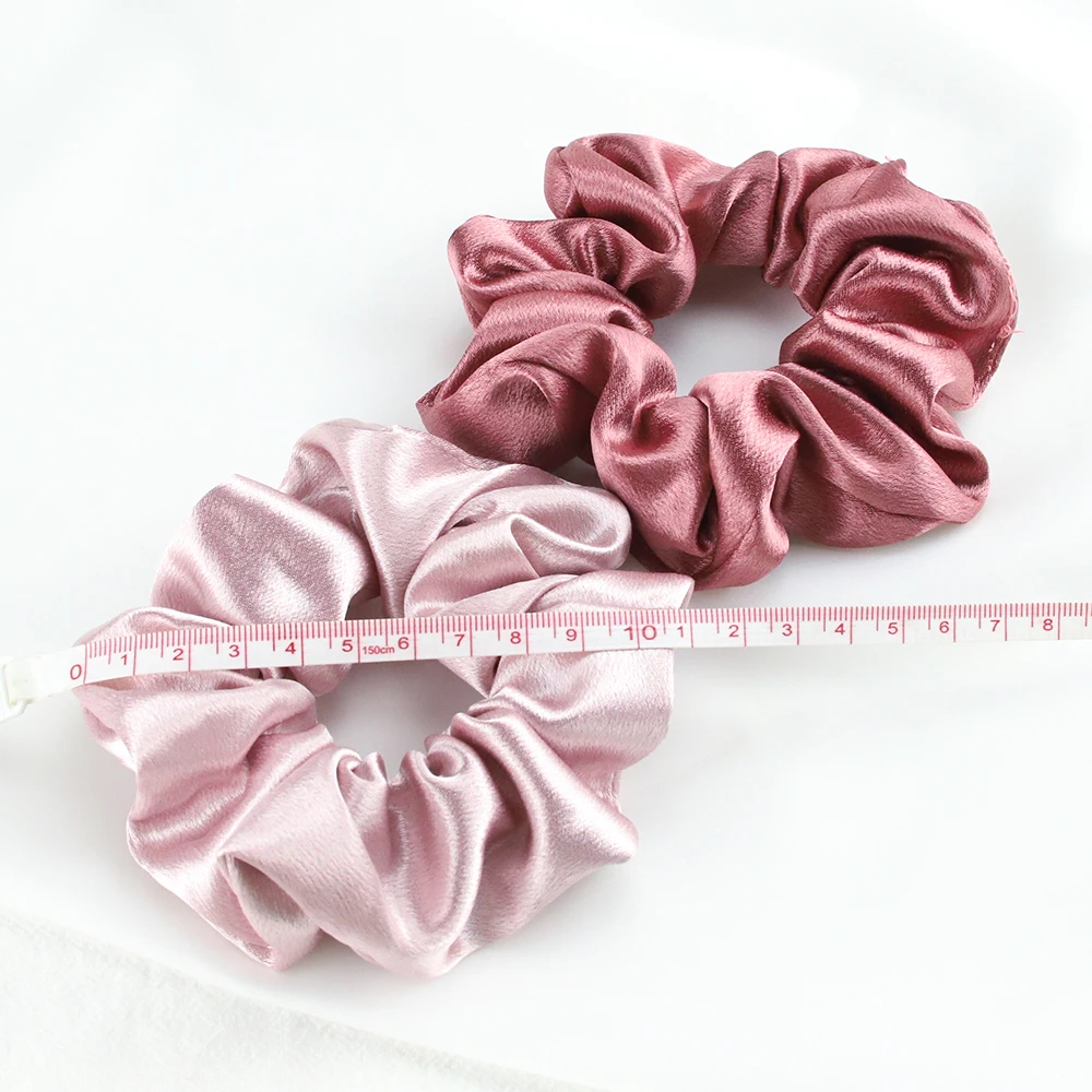 Satin Silk Scrunchies Rubber Elastic Hair Bands Women Girls Cute Solid Ponytail Holder Hair Tie Simple Headband Hair Accessories